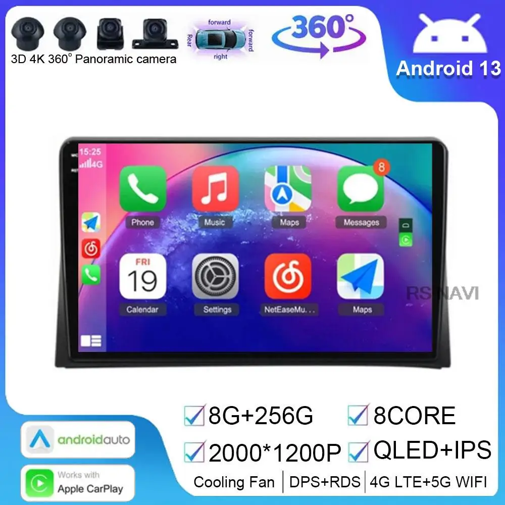 Android 13 Auto Auto Per Volkswagen Vw Multivan T5 2003 - 2015 Stereo Multimedia Monitor Radio Video Navigation Head Unit Player