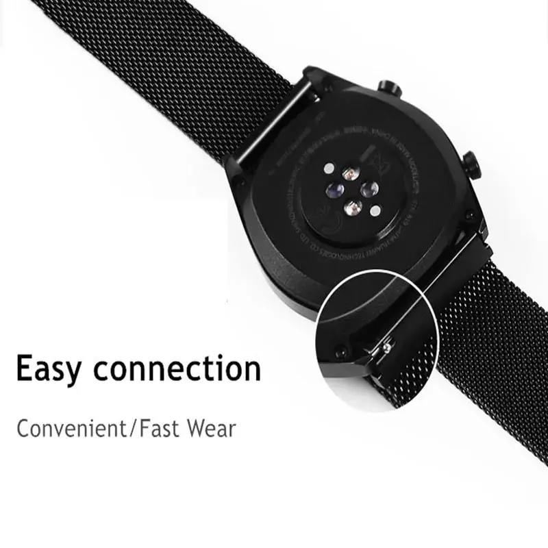 Sleek Milanese Metal Watch Bracelet - Adjustable 20mm/22mm Band
