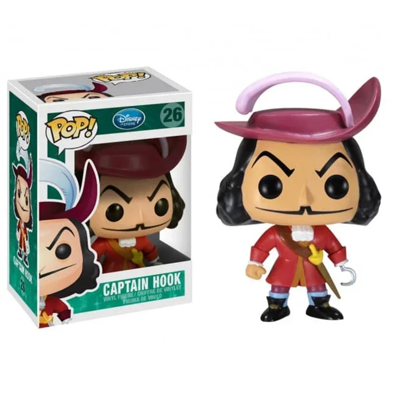 thumbnail image 1 of 2025 NUEVAS figuras de acción Funko POP Captain Hook 10cm #25 Peter Pan 26# de vinilo, modelo de colección de juguetes para niños, juguetes para niños, regalo de cumpleaños, 1 of 5