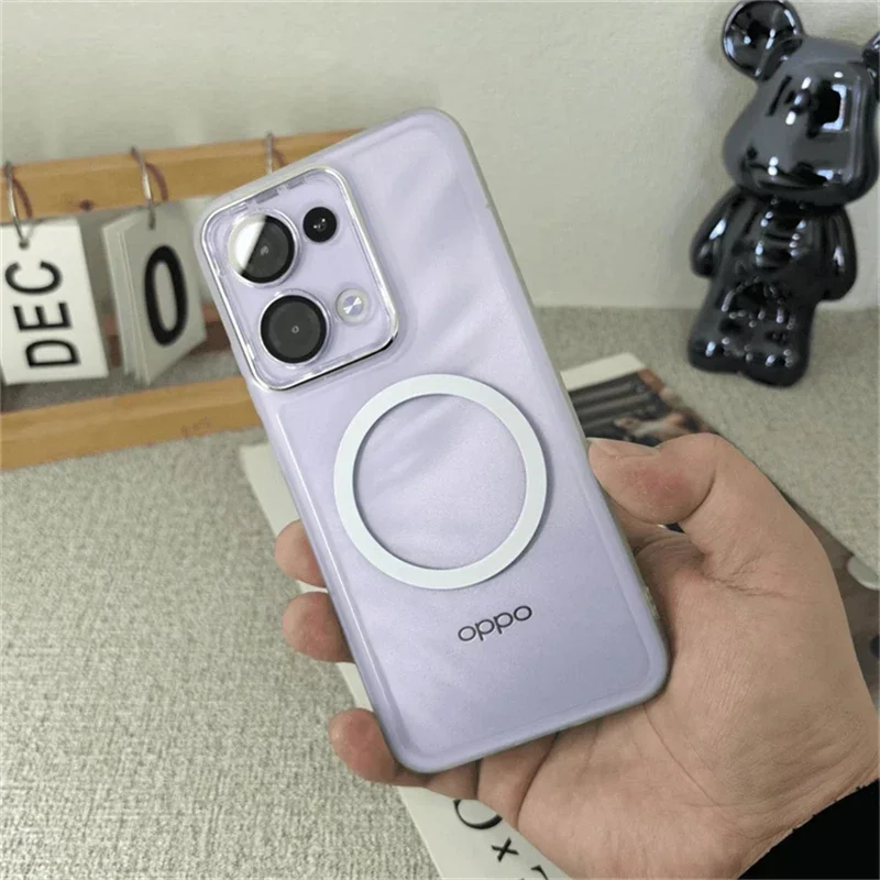 Magnetic Clear Silicone Phone Case with Camera Protection and Bumper