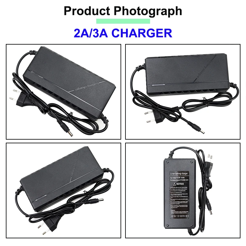 48V and 52V intelligent lithium battery chargers with multi plug connection bundle options