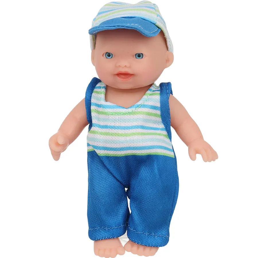 12cm Mini Baby Doll for Kids Realistic Smiling Newborn Doll with Outfit Pajamas Doll Clothes Kids Birthday Gifts Children's Toys - 6