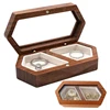 New Ring Box Jewelry Storage Engagement Wedding Ceremony Ring Customize Proposal Ring Rustic Wedding Gift for Girl Walnut Wood 1