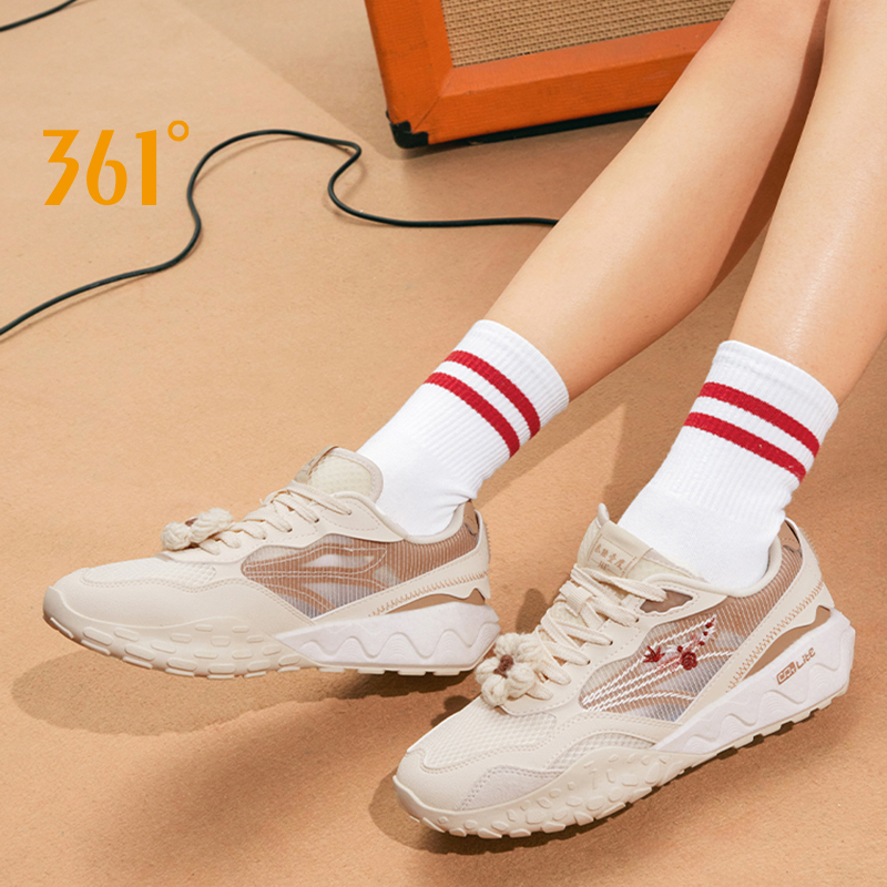 361 Degrees Women Casual Shoes Spring New Mesh Lightweight Soft Breathable Anti-slip Durable Versatile Female Sneakers 682516761