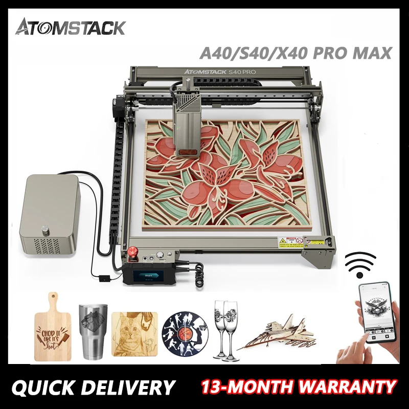 Atomstack X40 Pro 210W Professional Grade Laser Engraving and Cutting Machine, EU Plug