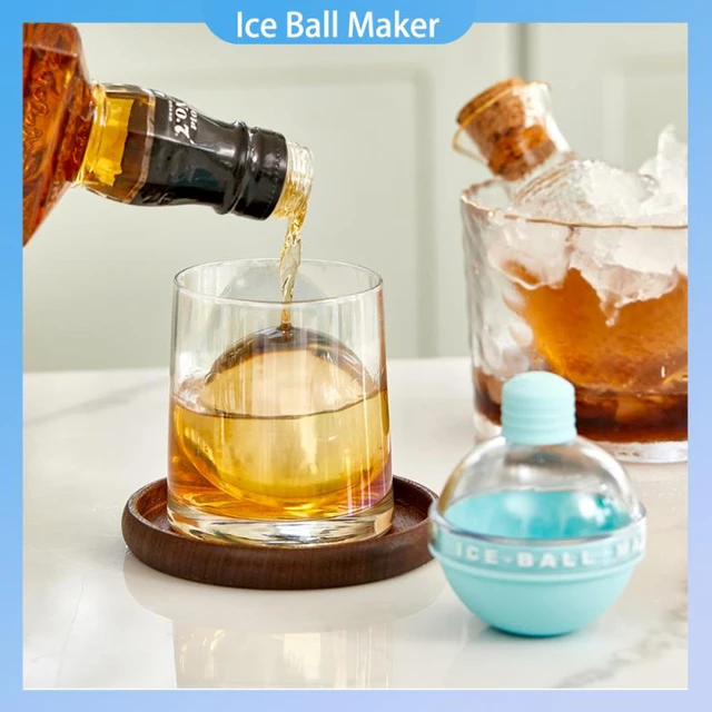 Ice Mould 4 Grid Round Ice Cube Mold Whiskey Maker Ball Mould Hockey Puck  Cooler Box