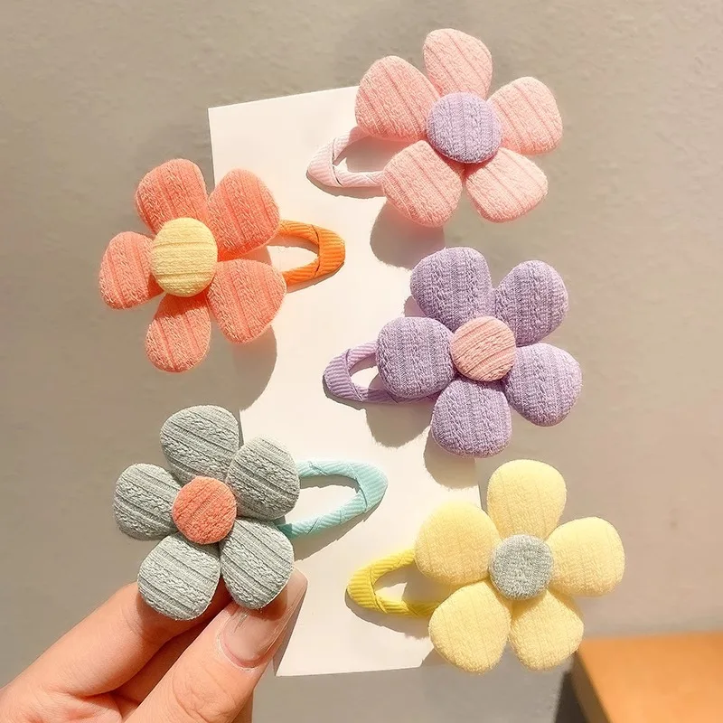 Korean Style Hair Clips Girls Cute Flowers Hair Accessories Candy Color Style Hair Clips Toddler Hair Wear Headdress 3