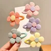 Korean Style Hair Clips Girls Cute Flowers Hair Accessories Candy Color Style Hair Clips Toddler Hair Wear Headdress 3