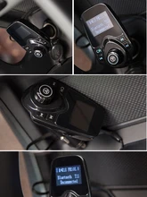  LCD Screen Display Bluetooth Handsfree Car Kit FM Transmitter Modulator Audio Adapter Dual USB Charger mp3 Music Player with TF 