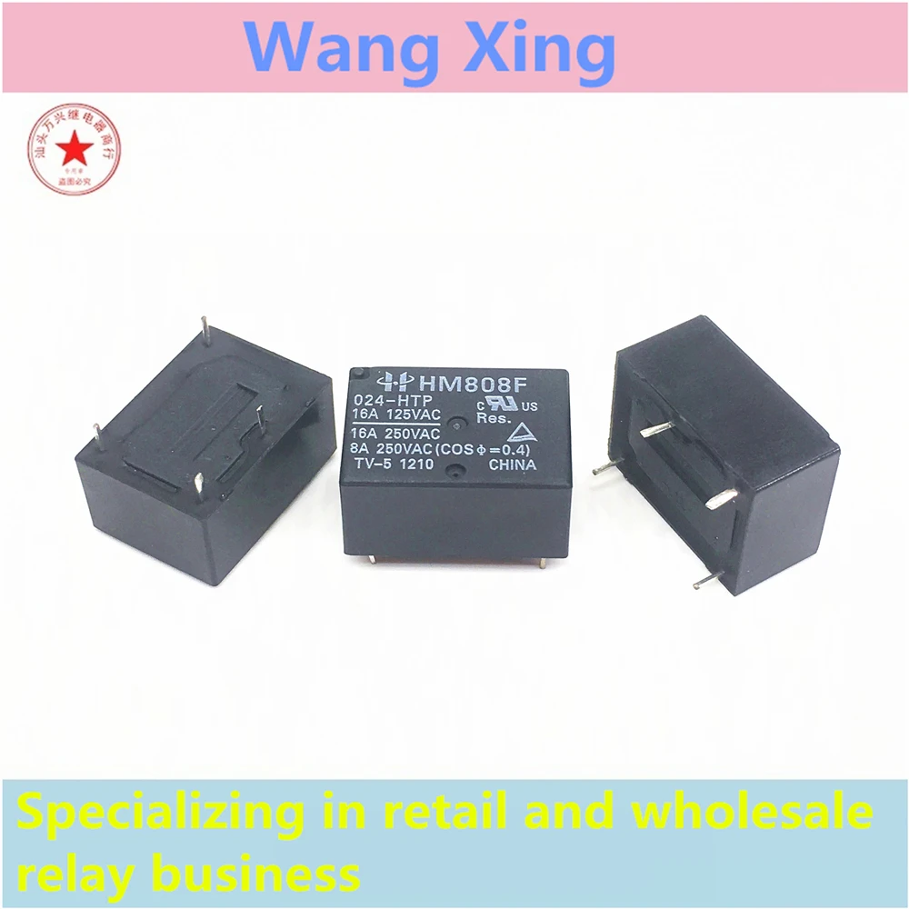 

HM808F 012-HTP 024-HTP 048-HTP Electromagnetic Power Relay 4 Pins