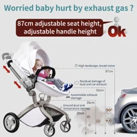 Hot Mom F22 Poussette combinée pour bébé,siège réglable,cadre alu,pneus pleins caoutchouc,pare-pluie,moustiquaire,grand panier de rangement 3