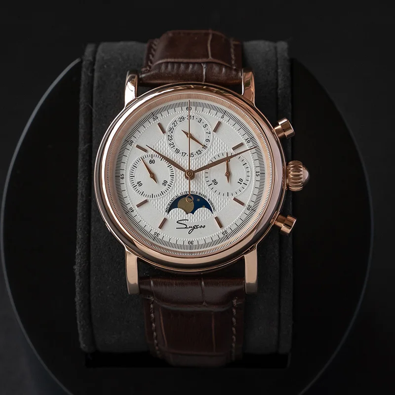 ตัวเลือกสินค้า นาฬิกาผู้ชาย Vintage ฟังก์ชั่น Chronograph พร้อม Moonphase 2023