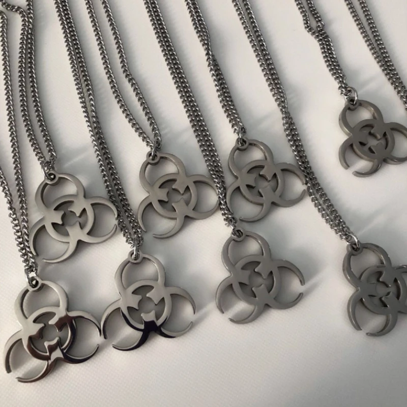 Punk Stainless Steel Necklace - Hip Hop Silver Couple Jewelry for Men and Women