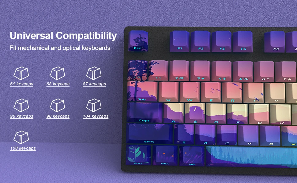 Keycap Set, Dye Sub, Backlight Key Caps