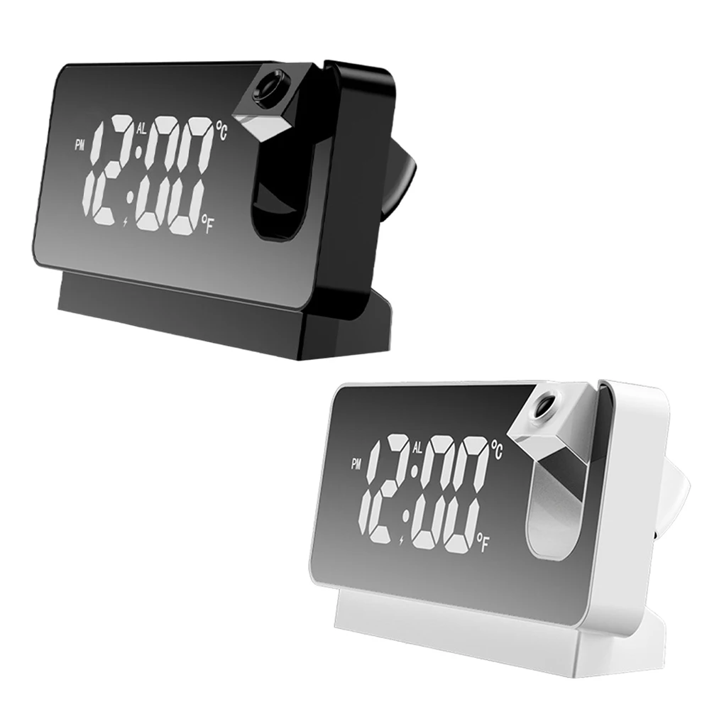 

Проекционный будильник, термометр, USB-часы с несколькими режимами работы, белые