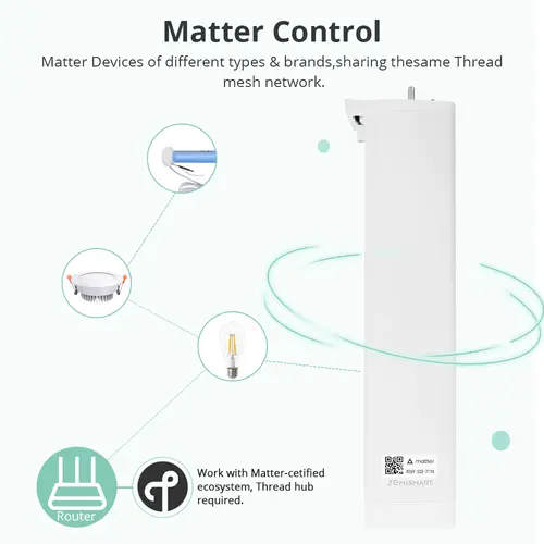Zemismart Matter Over Thread Smart Curtain Motor Google Home App Samrtthings App Control Automatic Curtain System - Image 2