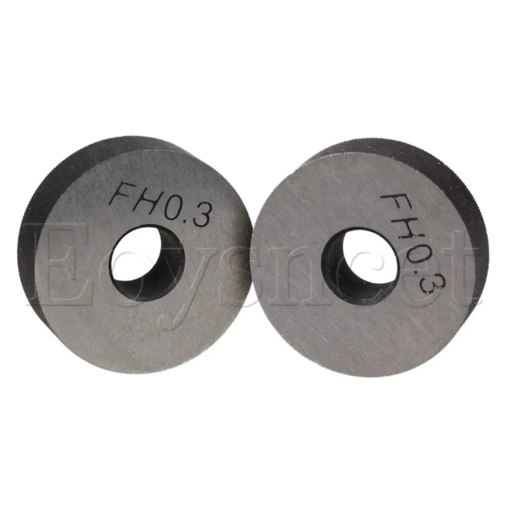 2pcs Silver Anti Slip 0.3mm Pitch Diagonal Coarse Knurl Wheel Knurling Roller
