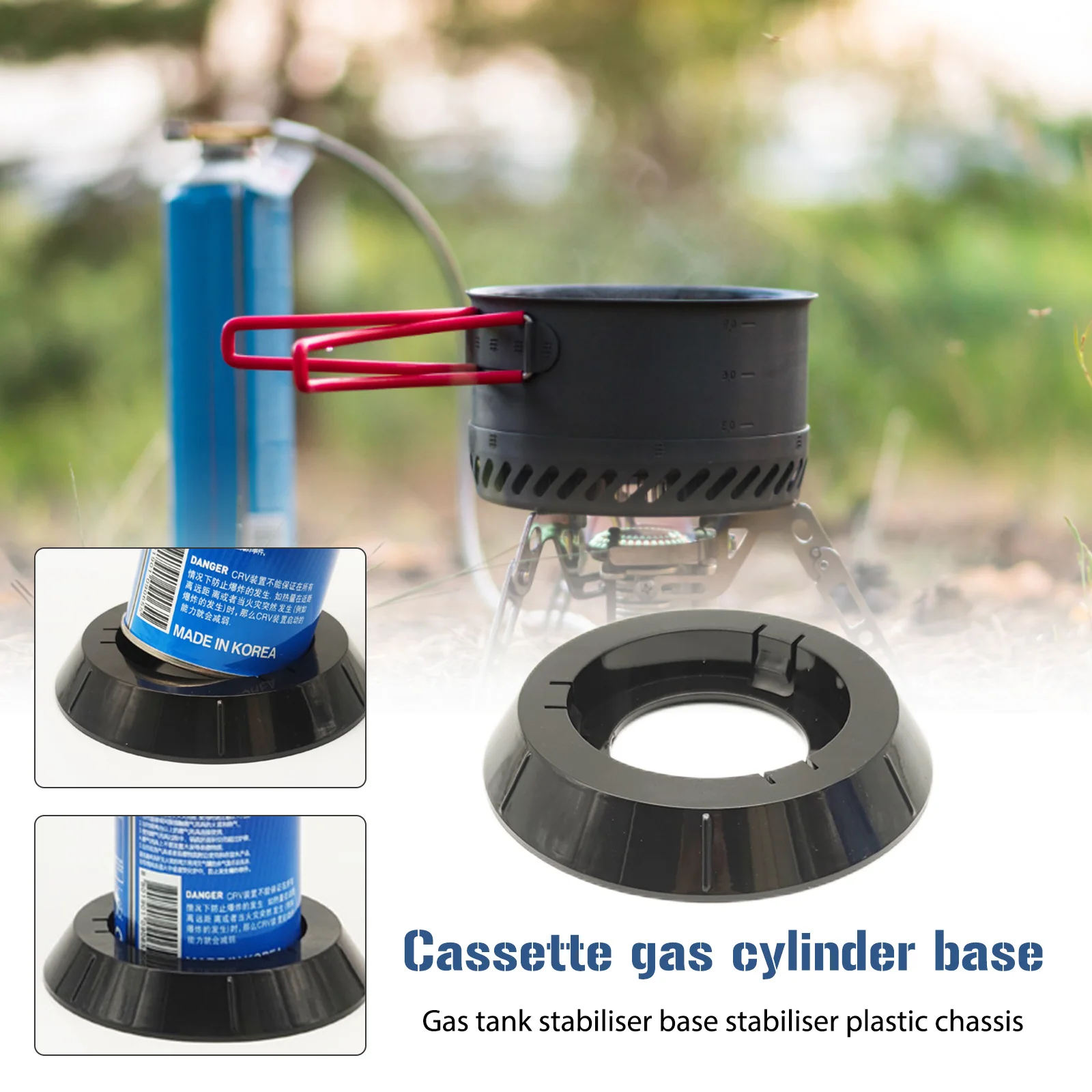 Cassette Butane Air Bottle Racks Portable Butane Cylinder Stable Base Practical Camping Air Tank Support for Outdoor