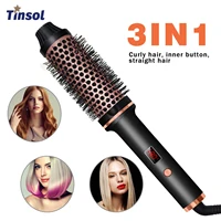 TINSOL Fer à friser et à lisser 3 en 1, baguette à friser professionnelle, peigne chauffant, peigne résistant à la chaleur 1