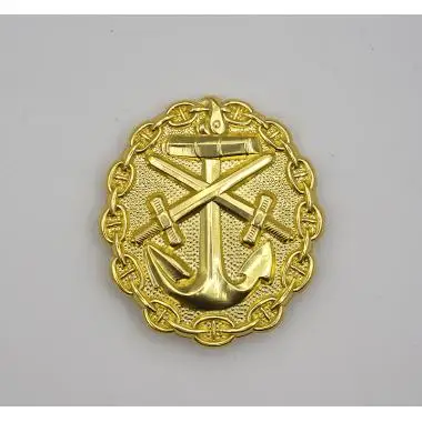 

EMD WWI German Naval Wound Badge in Gold Silver Black