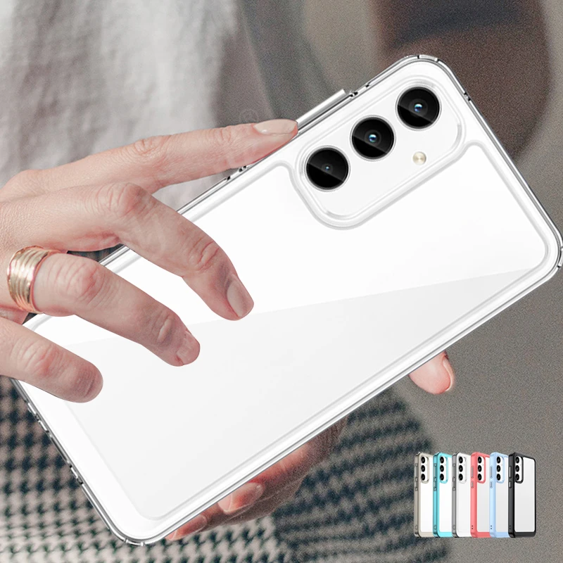 Per Samsung Galaxy A55 Custodia Cover Samsung A55 Capas Paraurti Antiurto Per Telefono Colore Trasparente Cornice Trasparente Samsung A 55 A55 5G