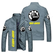 

2021 Spring Autumn Man Jackets Brp Can-am Logo Print Zipper Jacket Trend Harajuku Motorcycle Bomber Jacket Men Windbreaker Coats