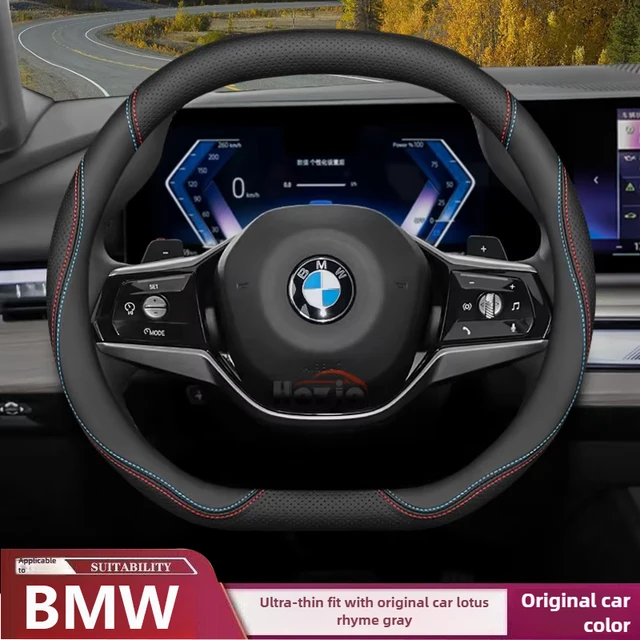 Leather Car Steering Wheel Cover for BMW x1 u11 X2 u10 x3 g45 x5 x6 x7 m4 320i ix1 g20 f70 i4 serie 1 2015 - 2023 2024 2025 2026 1