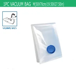 Space-Saving Vacuum Storage Bags for Bedding and Travel, 5-Pack Compression Organizer (1Pack M  Only Bag)