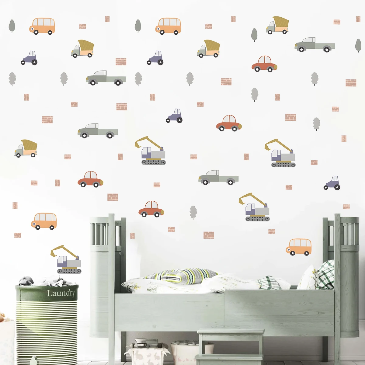 Cartoon Tractor Helicopter Car luminous wall stickers wall stickers vinyl decal stickers for Kid Room Living Room Wall Decal Baby Nursery Home Decor Bedroom Decoration