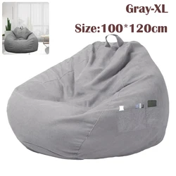 Oversized Cozy Sofa Cover for Indoor and Outdoor Beanbag Chairs (Gray - XL)