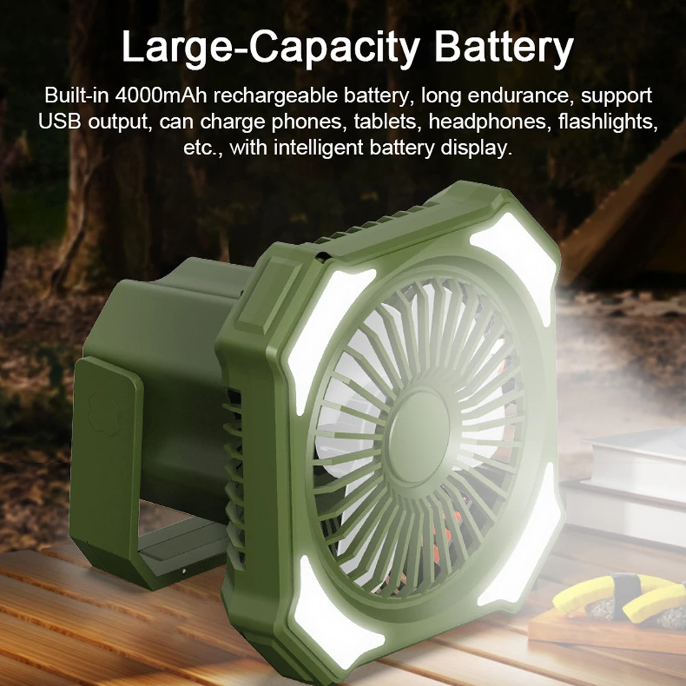 

Portable Air Conditioner Multifunctional Portable Hook Little Fan Charging Silent Noise Reduction Outdoor Camping Fan