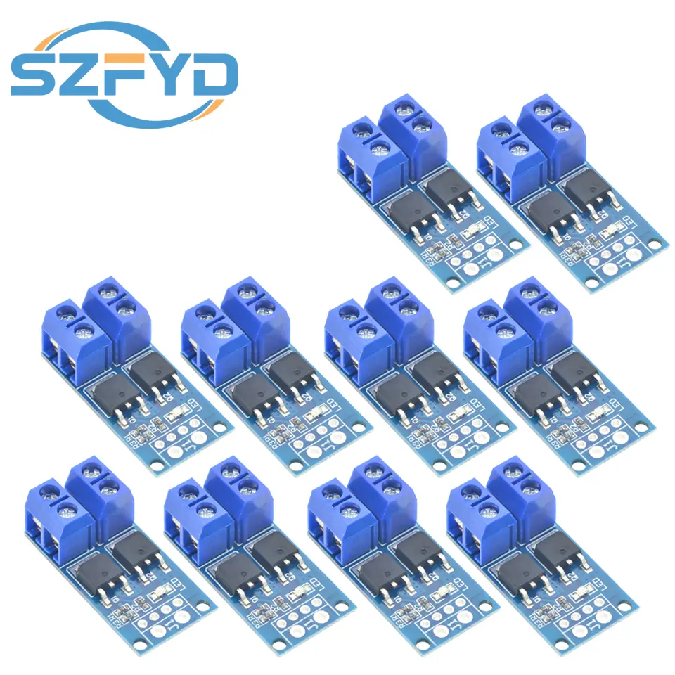 10pcs 15A 400W MOSFET Trigger Switch Drive Module PWM Regulator Control Panel DC 5V-36V Electronic Switch Control Board image 1