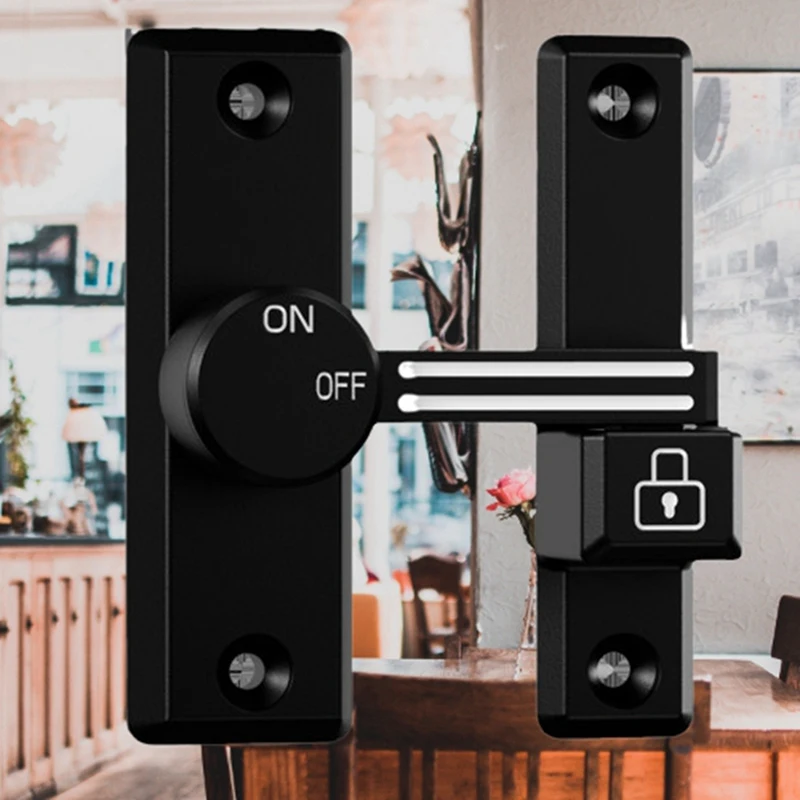 A93G Bolt Door Latch, Punch-Free Buckle, 180 Degree Left/Right Sliding, Suitable For Home Security Door, Barn Garage, Garden