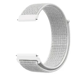 Versatile Nylon Loop Sport Strap - Adjustable Watch Band (20mm/22mm) - 22mm (Reflective white 20)