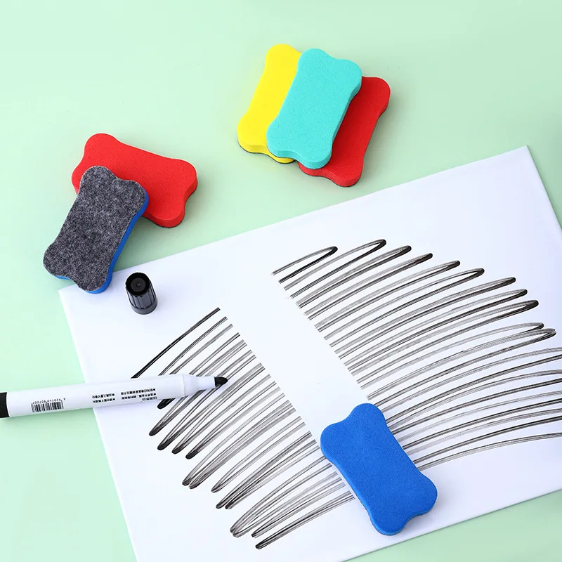 Whiteboard Eraser multicolour EVA Felt cloth Board Erasers 5/10pcs Wipe Dry Erase Chalkboard Blackboard eraser Markers Cleaner