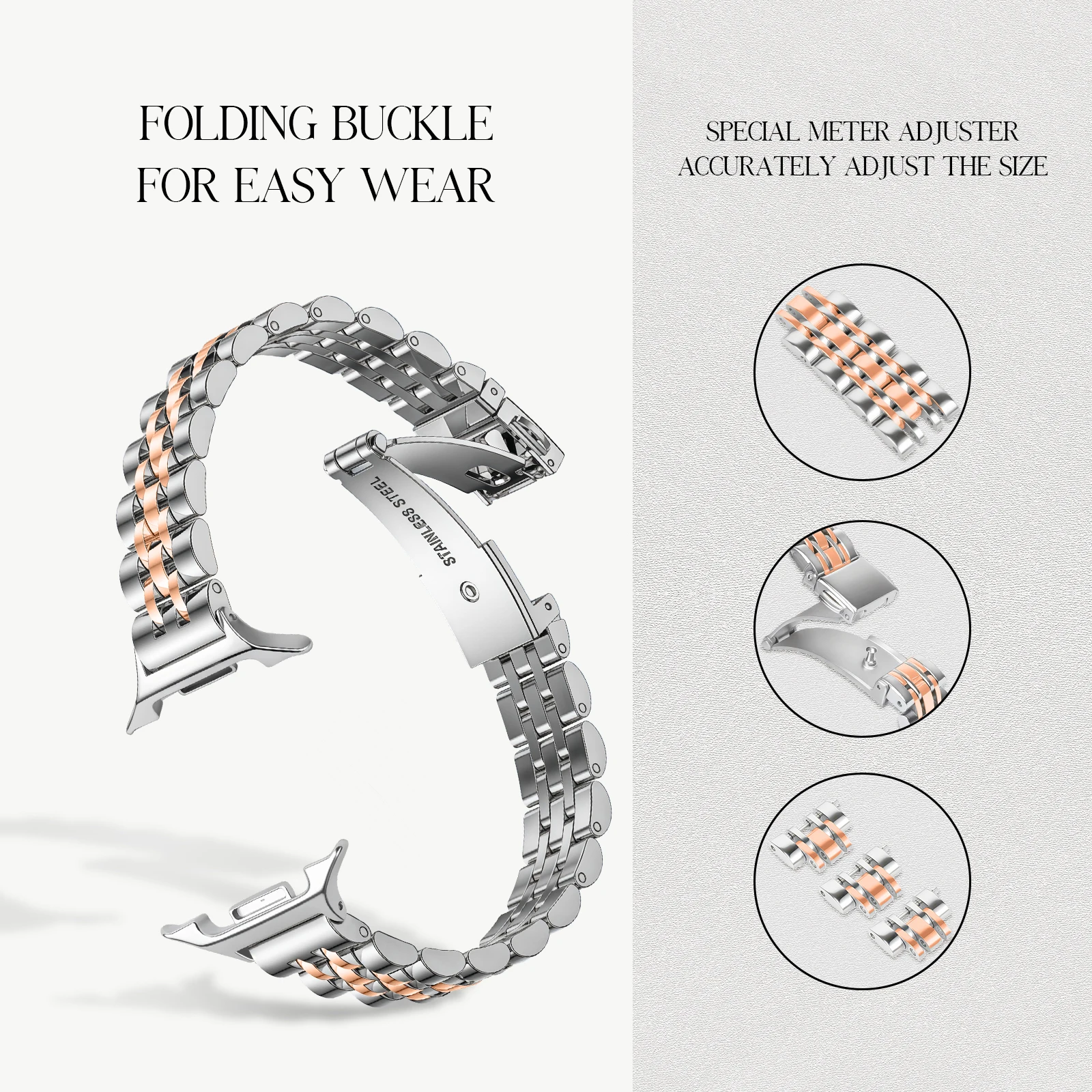 Slim Stainless Steel Metal Strap - Elegant Thin Bracelet