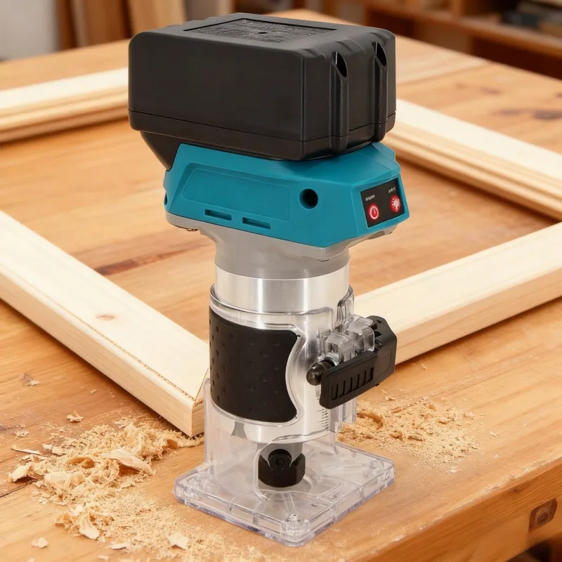브러시리스 전동 목재 트리머 라우터 DIY 및 전문가용 목공 엣지 트리머 도구, 마키타 18V 배터리 호환