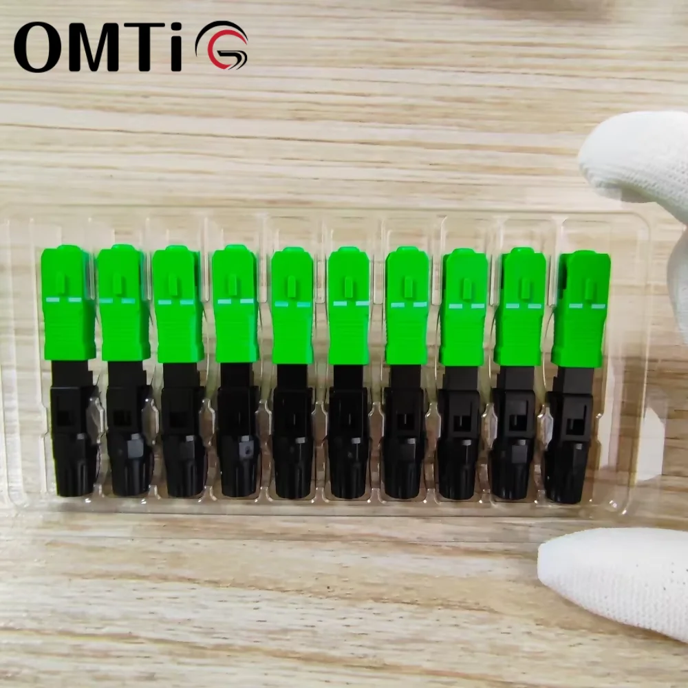 OMTiG Original FTTH SC APC Quick Connector Cold Splice Easy to Use Fiber Covered Cable Optical Fast fiber optic adapter fiber optic patch cable