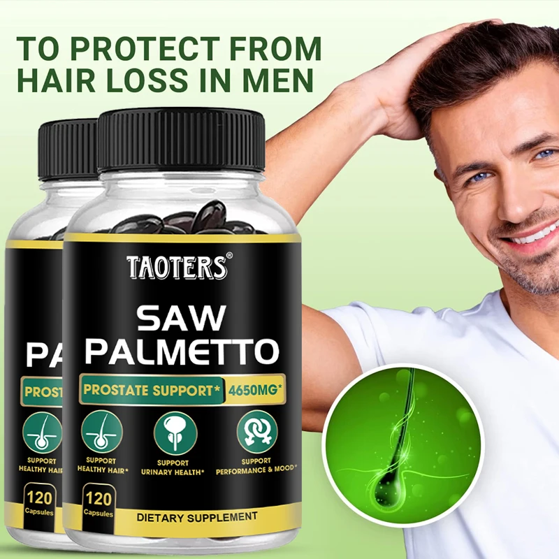 Saw Palmetto Supplement Saw Palmetto Capsules Men Prostate Health Supplement Supports Urinary Tract Health Supports Bladder Promotes Hair Gro