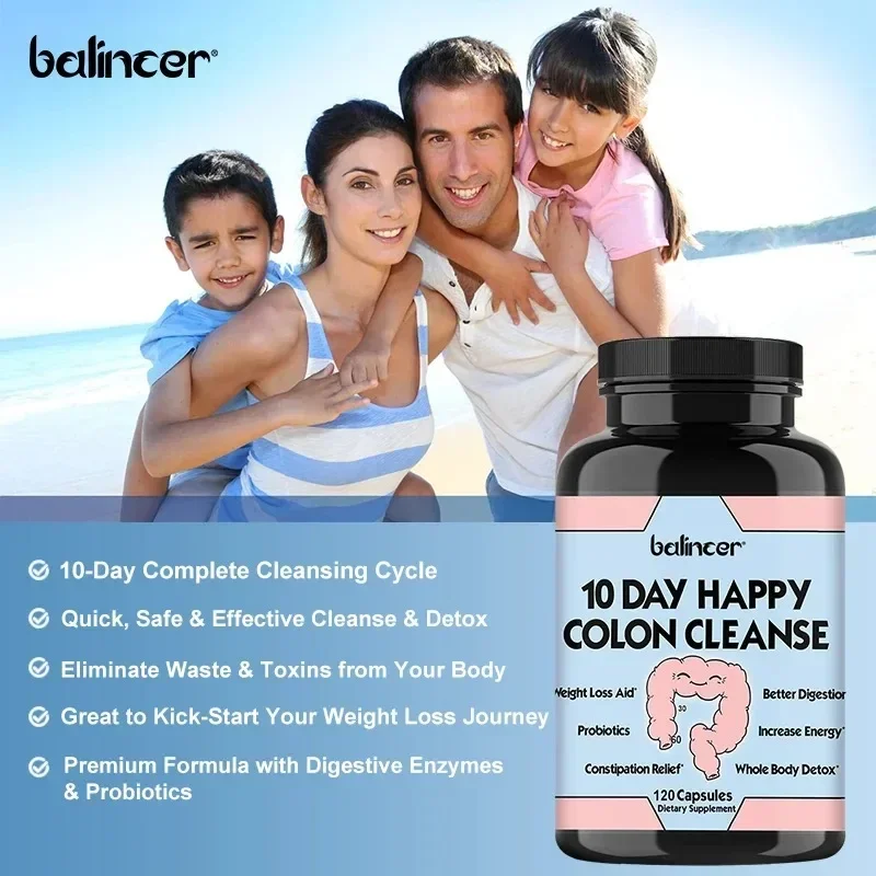 Super Colon Cleanse-10 Day Intestinal Cleanse-Detox, Constipation, Energy, Gluten Free, Dairy Free, Natural Herbal Extracts