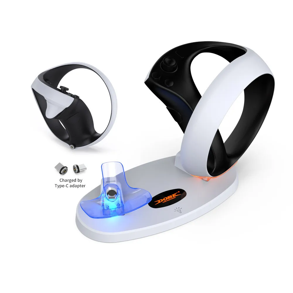 DOEB TP5-3505 Dual Controller Charging Dock for PSVR2 RGB display light controller for PS VR2 LED light handle charger Stand