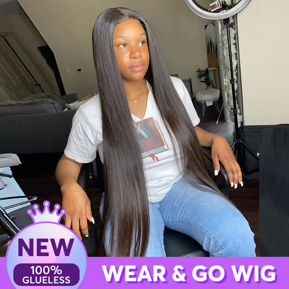 

Wear and Go Glueless Wig Human Hair Ready To Wear Pre Cut Plucked 5x5 Closure Wig 13x6 Hd Lace Frontal Straight Lace Front Wigs