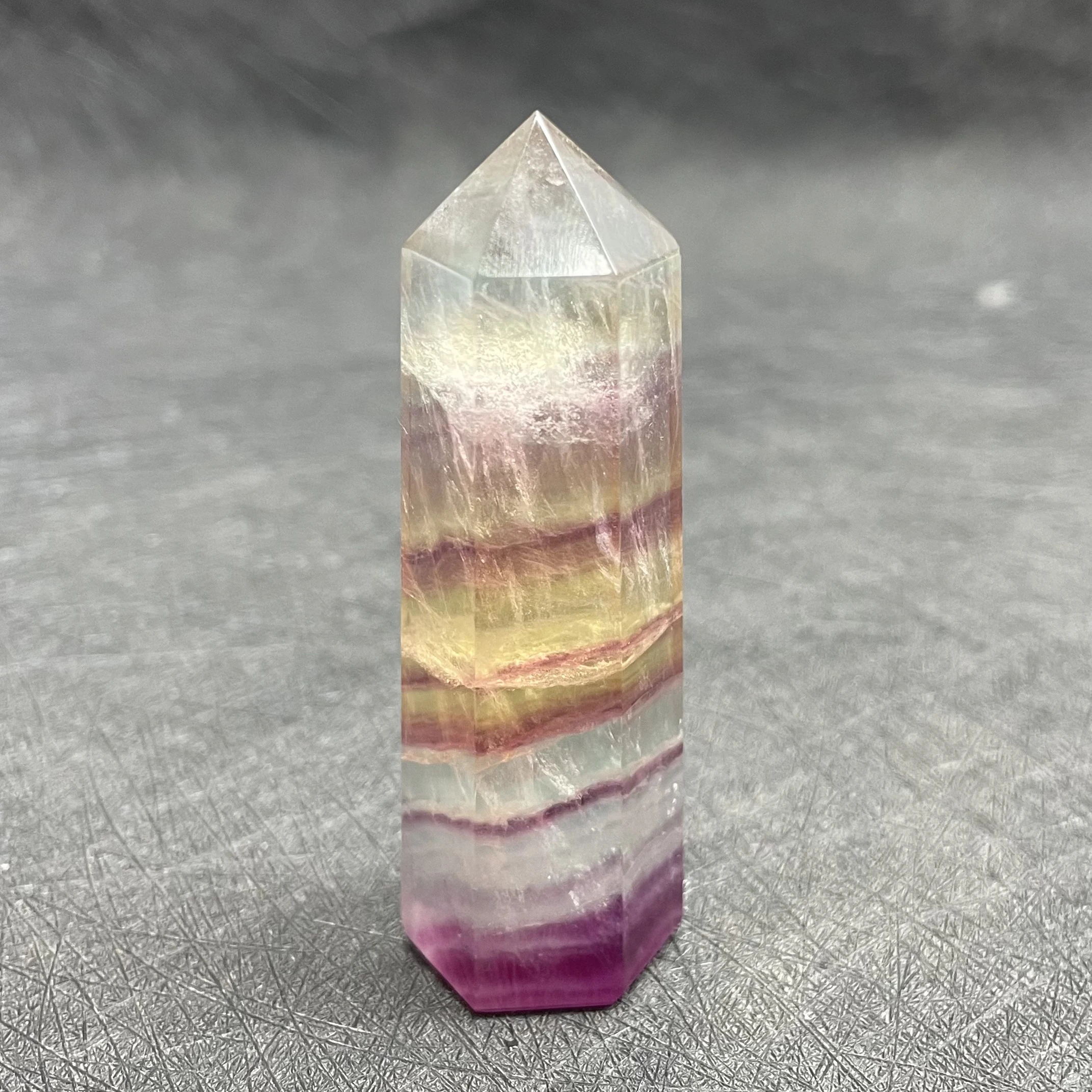 Natural Stone Fluorite Tower Polished Quartz Crystal Wand Point Reiki Healing Gift Room Colorful Decor Obelisk 5