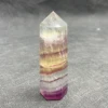 Natural Stone Fluorite Tower Polished Quartz Crystal Wand Point Reiki Healing Gift Room Colorful Decor Obelisk 5