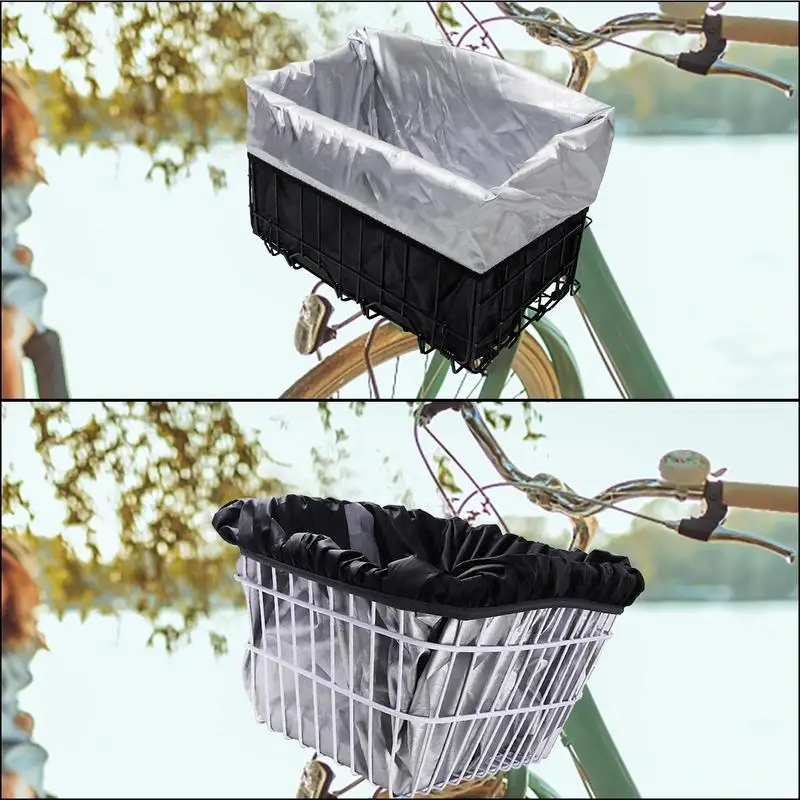 

Waterproof Bike Basket Liner Rain Sun Dust Wind Water Proof Ripstop Material Waterproof Rain Liner Fits Most Foldable Bicycle