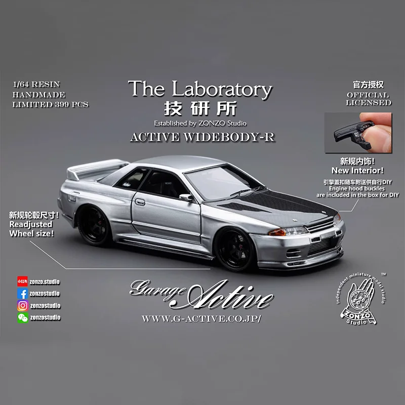 New In Stock Zonzo Studio The Laboratory 1:64 Nissan Gtr R32 Resin
