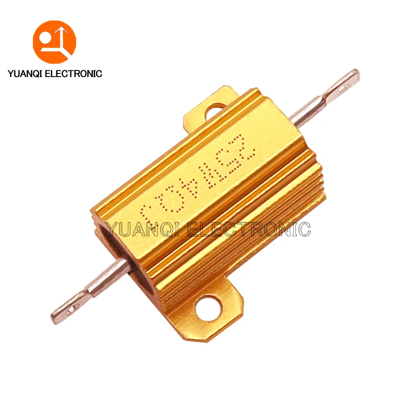 25W RX24 Aluminum Power Metal Shell Case Wirewound Resistor 0.01R-30K 0.05R 0.15R 1R 2R 4R 5R 6R 8R 10R 50R 250R 500R 1K ohm wirewound resistor
