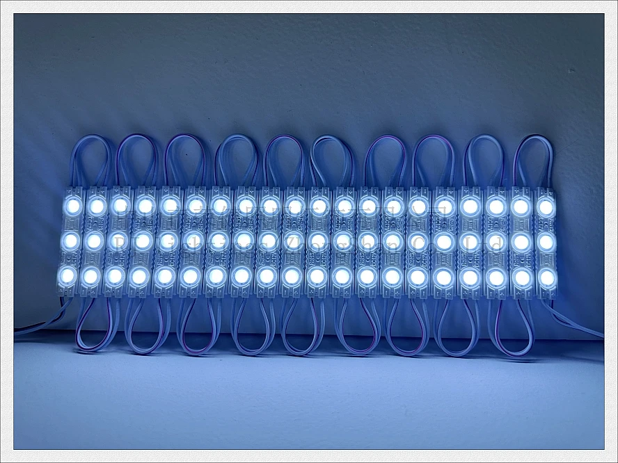 렌즈 알루미늄 PCB 슈퍼 LED 라이트 모듈, 사인 인젝션, 2022 신제품, DC12V 60mm x 13mm SMD 2835 3 LED 1.2W IP65