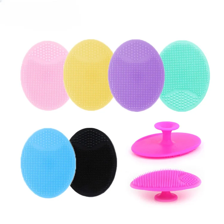 Round Face Silicone Brush Children's Shampoo Brush Clean Soft Hair and Remove Blackheads Deep Cleaning Facial Tools