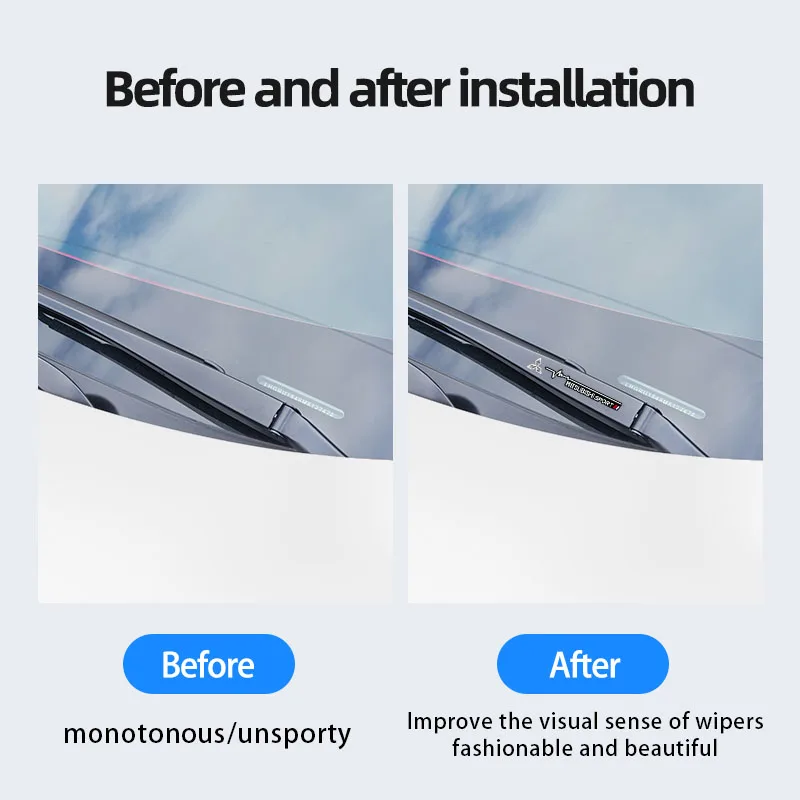미쓰비시 랜서 미라지 ASX 파제로 랠리아트 아웃랜더 진쉬안 랜서 엑스용 자동차 창문 와이퍼 스티커 데칼 스타일링 장식